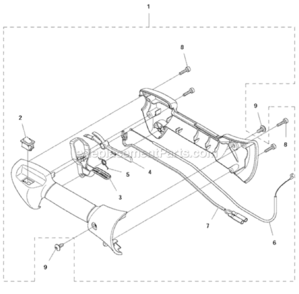 Throttle_Controls Diagram and Parts List for 122C  Husqvarna Trimmer