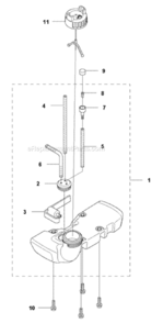 Fuel_Tank Diagram and Parts List for 122C  Husqvarna Trimmer
