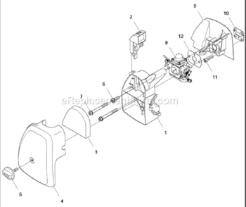 Carburetor_And_Air_Filter Diagram and Parts List for 122LDX  Husqvarna Trimmer