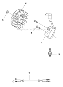 Ignition_System Diagram and Parts List for 122LDX  Husqvarna Trimmer