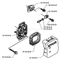 Page B Diagram and Parts List for 122L 122 L 1995-03 Husqvarna Trimmer