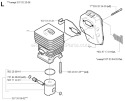 Cylinder_Piston_And_Muffler Diagram and Parts List for 123L 2004-03 Husqvarna Trimmer