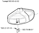 Guards Diagram and Parts List for 123L 2004-03 Husqvarna Trimmer