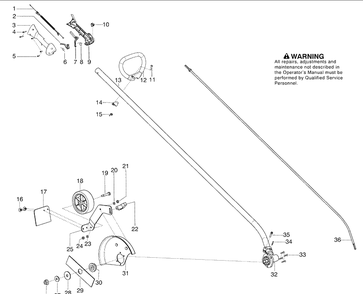 Handle And Controls Diagram and Parts List for 125E (545014318)(2009-09) Husqvarna Trimmer