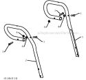 Handle Diagram and Parts List for 12527HV 96193005300 -2010-06 Husqvarna Snow Blower