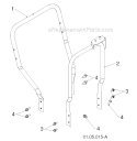 Handle And Controls Diagram and Parts List for 12527HV 96193007101 -2011-07 Husqvarna Snow Blower