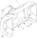 Auger Housing Impeller Diagram and Parts List for 12527HV 96193007102 - 2012-07 Husqvarna Snow Blower