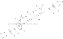 Drive Diagram and Parts List for 12527HV 96193007103 - 2012-06 Husqvarna Snow Blower