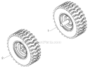 Wheels Tires Diagram and Parts List for 12527HV 96193007103 - 2012-06 Husqvarna Snow Blower