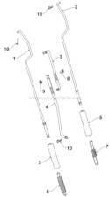 Handle and Controls Diagram and Parts List for 12527HV 96193007104 - 2012-06 Husqvarna Snow Blower