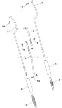 Handle and Controls Diagram and Parts List for 12527HV 96193007105 - 2012-08 Husqvarna Snow Blower
