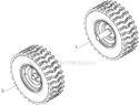 Wheels Tires Diagram and Parts List for 12527HV 96193007105 - 2012-08 Husqvarna Snow Blower
