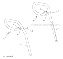 Handle Diagram and Parts List for 12527HV 96193008000 -2011-07 Husqvarna Snow Blower