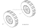 Part Location Diagram of 532436569 Husqvarna Wheel Rh
