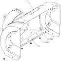 Auger Housing Impeller Diagram and Parts List for 12530HV 96193007200 - 2011-07 Husqvarna Snow Blower