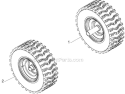 Wheels Tires Diagram and Parts List for 12530HV 96193007201 - 2012-06 Husqvarna Snow Blower