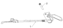 Control Panel Discharge Chute Diagram and Parts List for 12530HV 96193007203 - 2012-08 Husqvarna Snow Blower