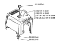 Cylinder Cover Diagram and Parts List for 125L 1990-11 Husqvarna Trimmer