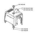 Cylinder Cover Diagram and Parts List for 125RB 1990-11 Husqvarna Brush Cutter