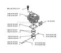 Cylinder Piston Diagram and Parts List for 125RB 1993-04 Husqvarna Brush Cutter
