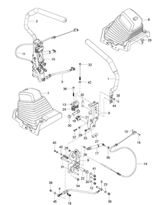 Steering Diagram and Parts List for Z554  Husqvarna Lawn Mower