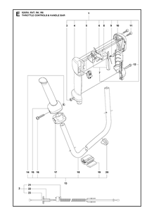 Part Location Diagram of 578248201 Husqvarna Handlebar