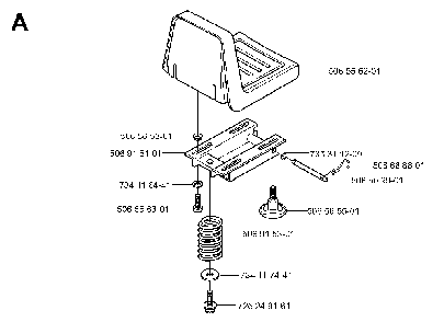 Seat Diagram and Parts List for RIDER11BIOCLIP (953519901)(2004-01) Husqvarna Lawn Tractor
