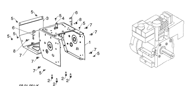 Chassis, Engine And Pulleys 2 Diagram and Parts List for ST330 (97046970101)(2020-06) Husqvarna Snow Blower