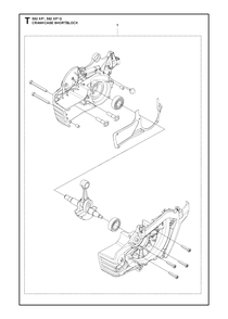 Short Block Diagram and Parts List for 592XP-XPG  Husqvarna Chainsaw
