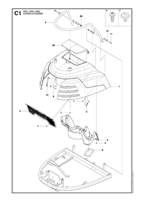 Chassis And Enclosures 3 Diagram and Parts List for PF21AWD (965192501)(2011-03) Husqvarna Lawn Tractor