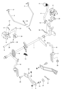 Mower Lift / Deck Lift Diagram and Parts List for Z242E (97045870100)(2020-04) Husqvarna Lawn Mower