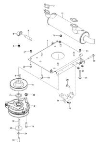 Engine Mounting, Guards And Muffler Diagram and Parts List for Z560 (96792990200)(2019-06) Husqvarna Lawn Mower