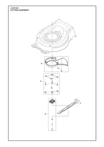 Cutting Equipment Diagram and Parts List for LC251I  Husqvarna Lawn Mower