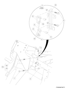 Park Brake Pedal Assembly Diagram and Parts List for HUV4421DXP 2006-11 Husqvarna Lawn Tractor