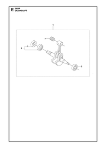 Crankshaft Diagram and Parts List for 390XP-390XPG 390 XP W - 390 XP GW Husqvarna Chainsaw
