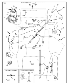 Electrical Diagram and Parts List for YT42DXLS  Husqvarna Lawn Tractor