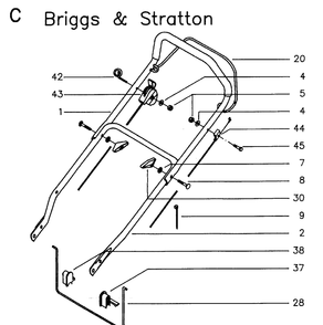 Handle And Controls 3 Diagram and Parts List for MASTER46  Husqvarna Lawn Mower