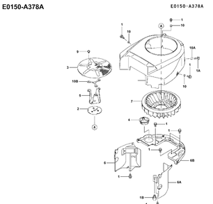 Fan Diagram and Parts List for FH641V 2001-03 Husqvarna Engine