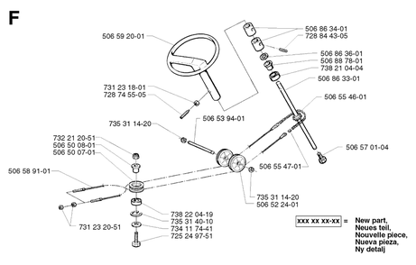 Steering 2 Diagram and Parts List for R13 2002-02 Husqvarna Lawn Tractor