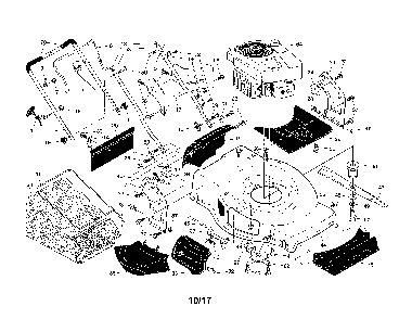 Engine/housing/handle Diagram and Parts List for HU775H-96145000700  Husqvarna Lawn Mower