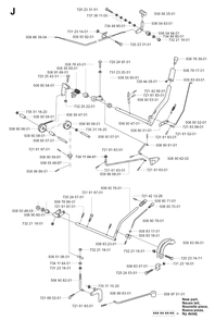Controls Diagram and Parts List for R155 (953533805)(2005-01) Husqvarna Lawn Tractor