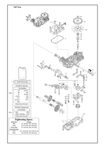 Transmission Diagram and Parts List for XCITETMZ345 Z350 Husqvarna Lawn Tractor