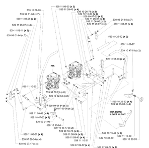 Motion Control Assembly Diagram and Parts List for IZ4217 (968999254)(2005-03) Husqvarna Lawn Mower