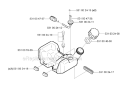 Fuel Tank Diagram and Parts List for 132RJ 2004-09 Husqvarna Brush Cutter