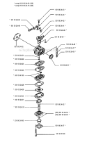 Carburetor Details Diagram and Parts List for 132R 1993-04 Husqvarna Brush Cutter