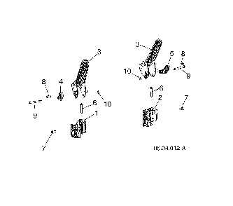 Handle lever Diagram and Parts List for 96193009604  Husqvarna Snow Blower