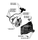 Page J Diagram and Parts List for 133 1980-10 Husqvarna Chainsaw
