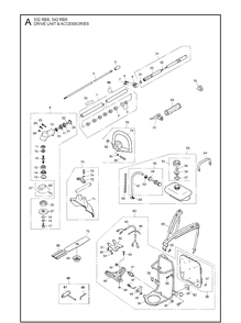 Drive Unit And Accessories Diagram and Parts List for 532RBS 20111400001-Current Husqvarna Brush Cutter