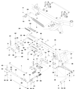 Mower Lift / Deck Lift Diagram and Parts List for PZ6029FX (966061201)(2010-01) Husqvarna Lawn Mower