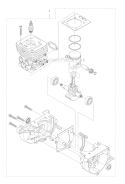 Short Block Diagram and Parts List for 135R 2011-02 Husqvarna Brush Cutter